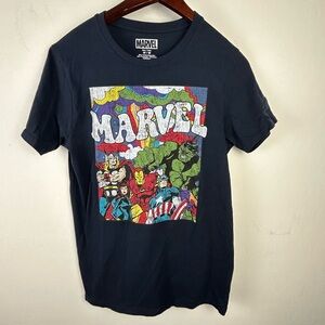 Marvel Retro inspired Comic Heroes Tee Men’s Medium Avengers Graphic Shirt Super